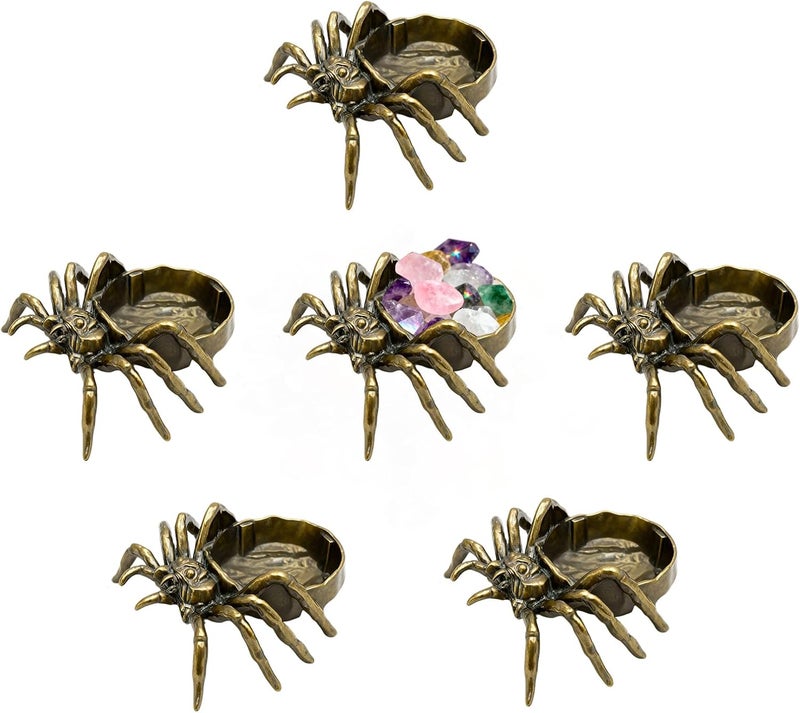 GeryVtee 6 PCS Metal Crystal Ball Stand Sphere Display Stand Crystal Holder Balls Ornament Rack Holder Metal Base Spider Shape (Retro) - Image 1